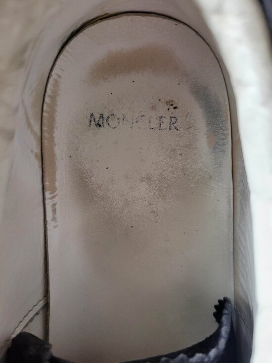 Moncler Washed Black Monaco Suede Low Top Sneakers Shoes Tennis Preppy Men 42.5 main image 4